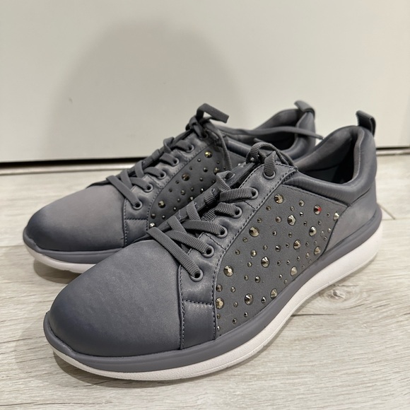 Clarks Shoes - Clarks Gray Studded Sneakers